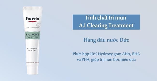 Trị mụn bọc với tinh chất A.I Clearing Treatment từ Eucerin