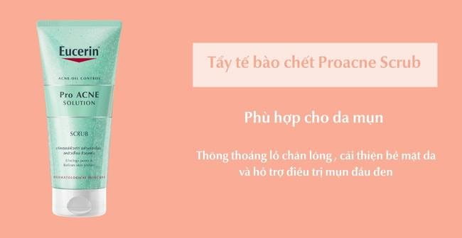 Tẩy tế bào chết Proacne Scrub cải thiện mụn đầu đen và sợi bã nhờn