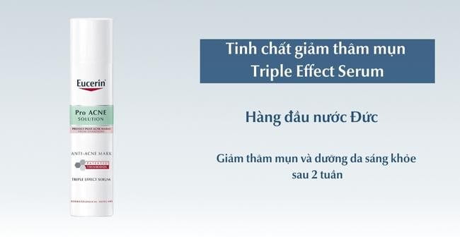 Nặn mụn xong nên bôi tinh chất trị thâm mụn Triple Effect Serum từ Eucerin