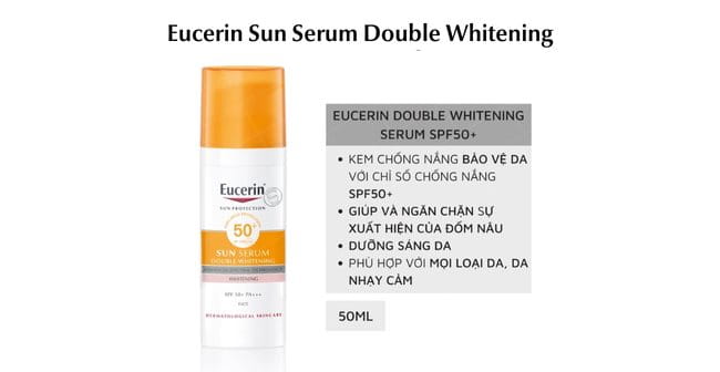 Kem chống nắng dưỡng sáng da Eucerin Sun Serum Double Whitening