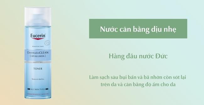 Skincare cho da nhạy cảm với nước cân bằng dịu nhẹ