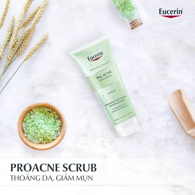 ProAcne Scrub chứa các vi hạt pore-refining nhỏ và mịn có tác động trực tiếp đến nang lông