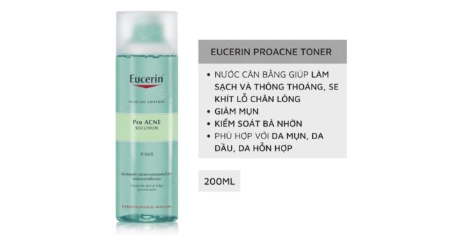 Toner cho da dầu mụn lỗ chân lông to Eucerin Pro-Acne Toner