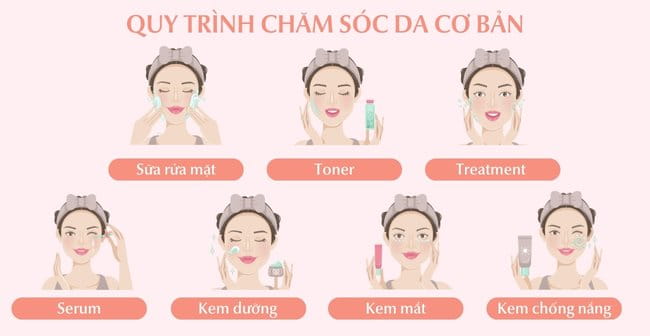 Tuân theo trình tự chăm sóc da cơ bản