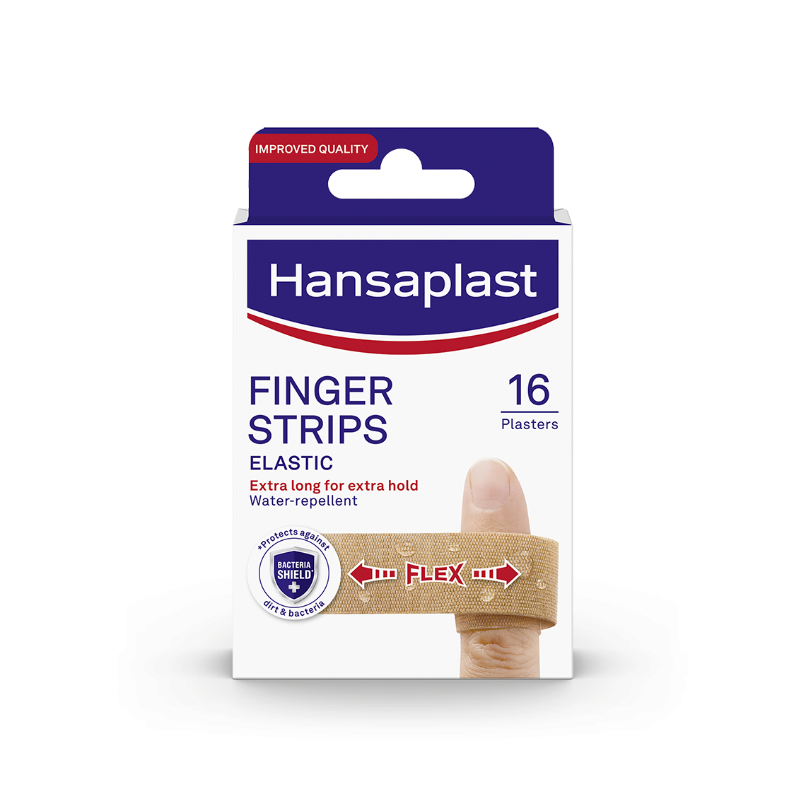 Hansaplast® Finger Strips 120 mm x 20 mm wasserfest 100 St - SHOP