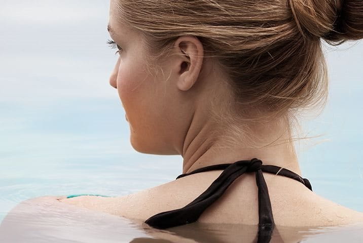 Women bathing in water