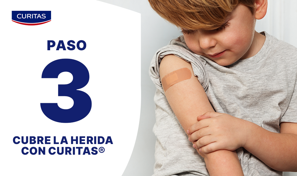 Cubre la herida con Curitas®