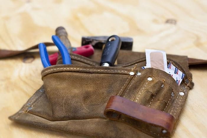 Heimwerker Gürtel mit Werkzeug