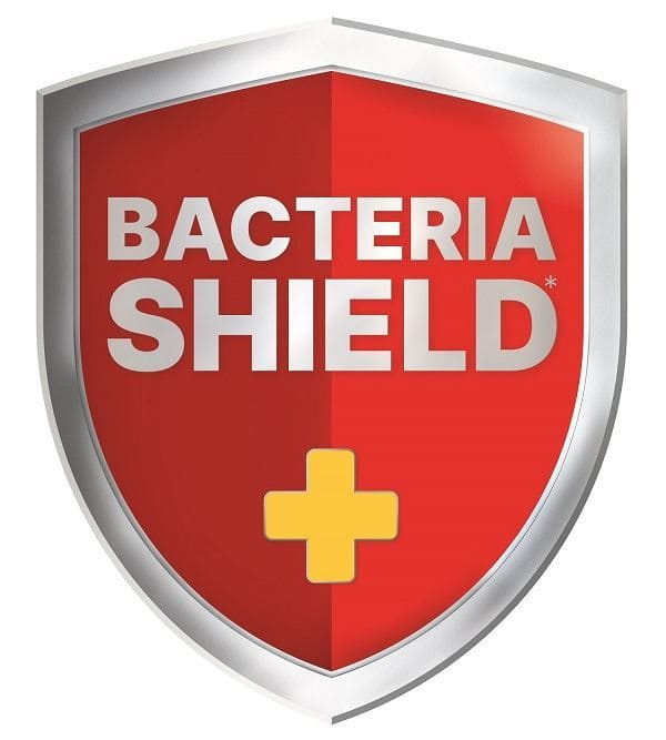 The Bacteria Shield protects against 99% of dirt & bacteria.