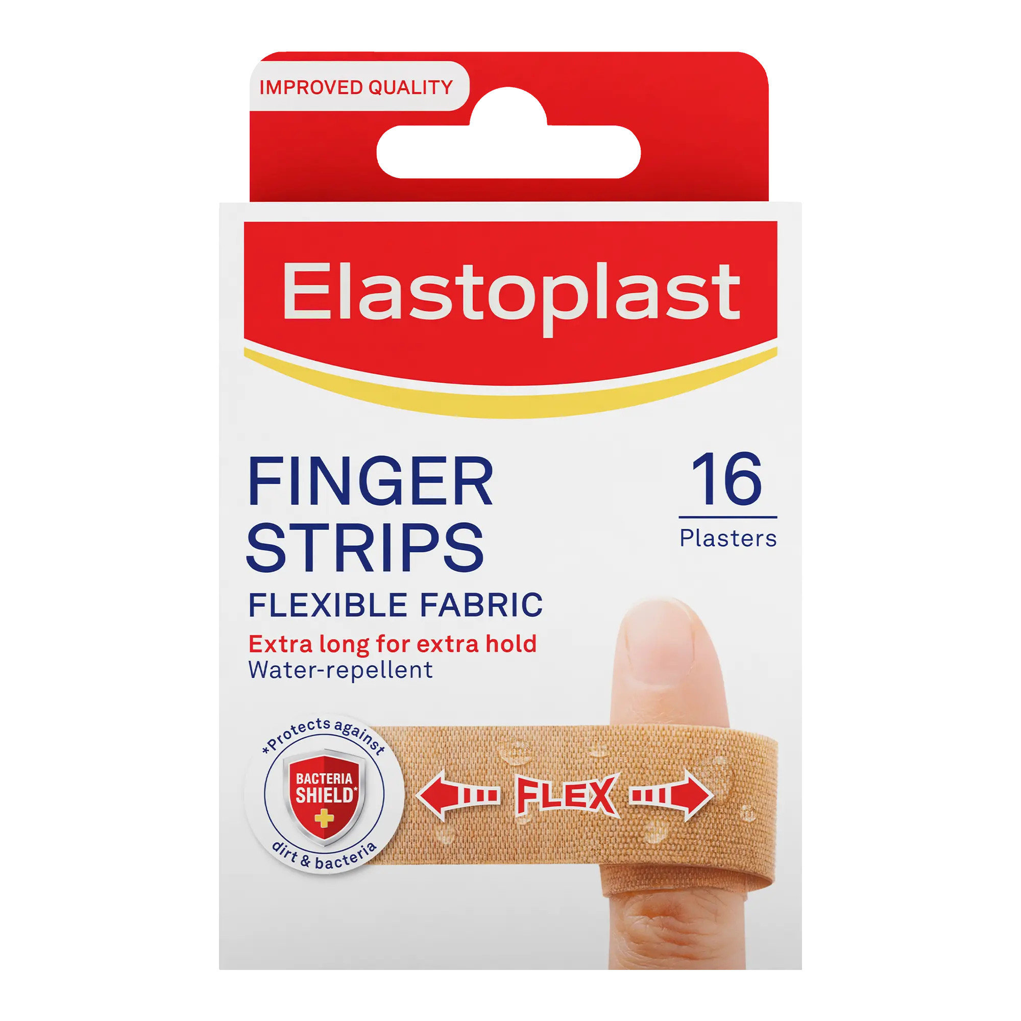 Flexible fabric finger strips