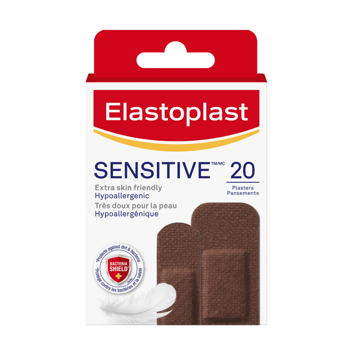 SensitiveTM Bandages Dark Skin Tone - 20 strips - 2 sizes