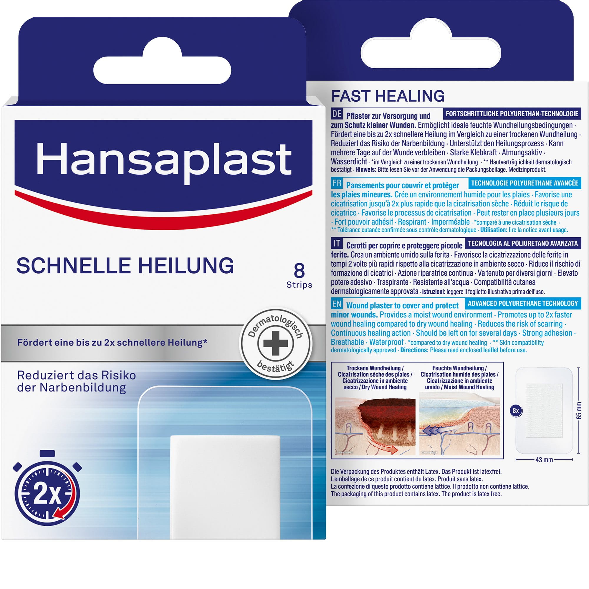 Schnelle Wundheilung - das feuchte Wundheilungs Pflaster - Hansaplast
