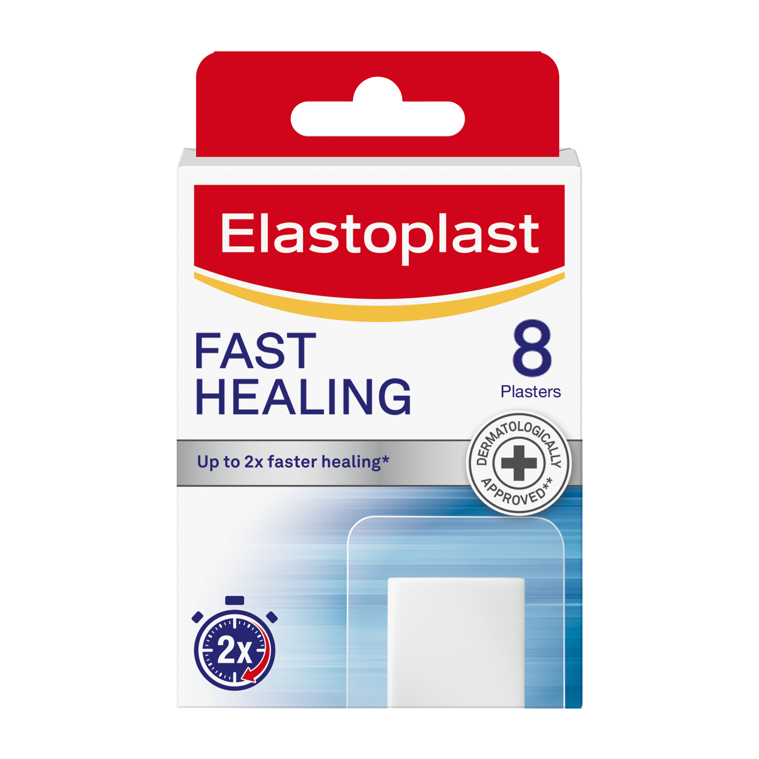 Packshot of Elastoplast Fast Healing plasters