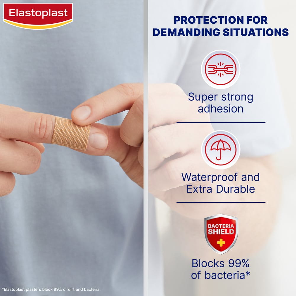 Hansaplast Elastic Finger Strips Plasters (100 Strips), Extra Long Wound  Plasters Especially for Wounds on the Fingers, Flexible and Breathable  Finger Plasters : : Health & Personal Care
