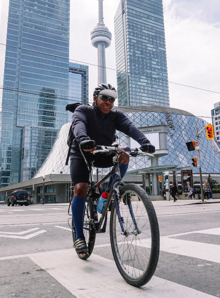 image of a man on a bike