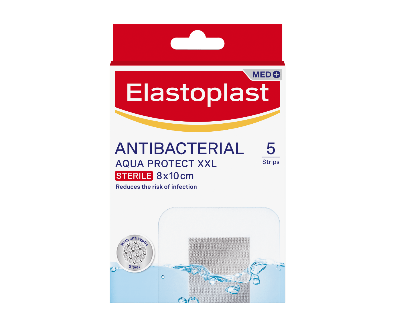 Packshot of Elastoplast Aqua Protect MED XXL plasters