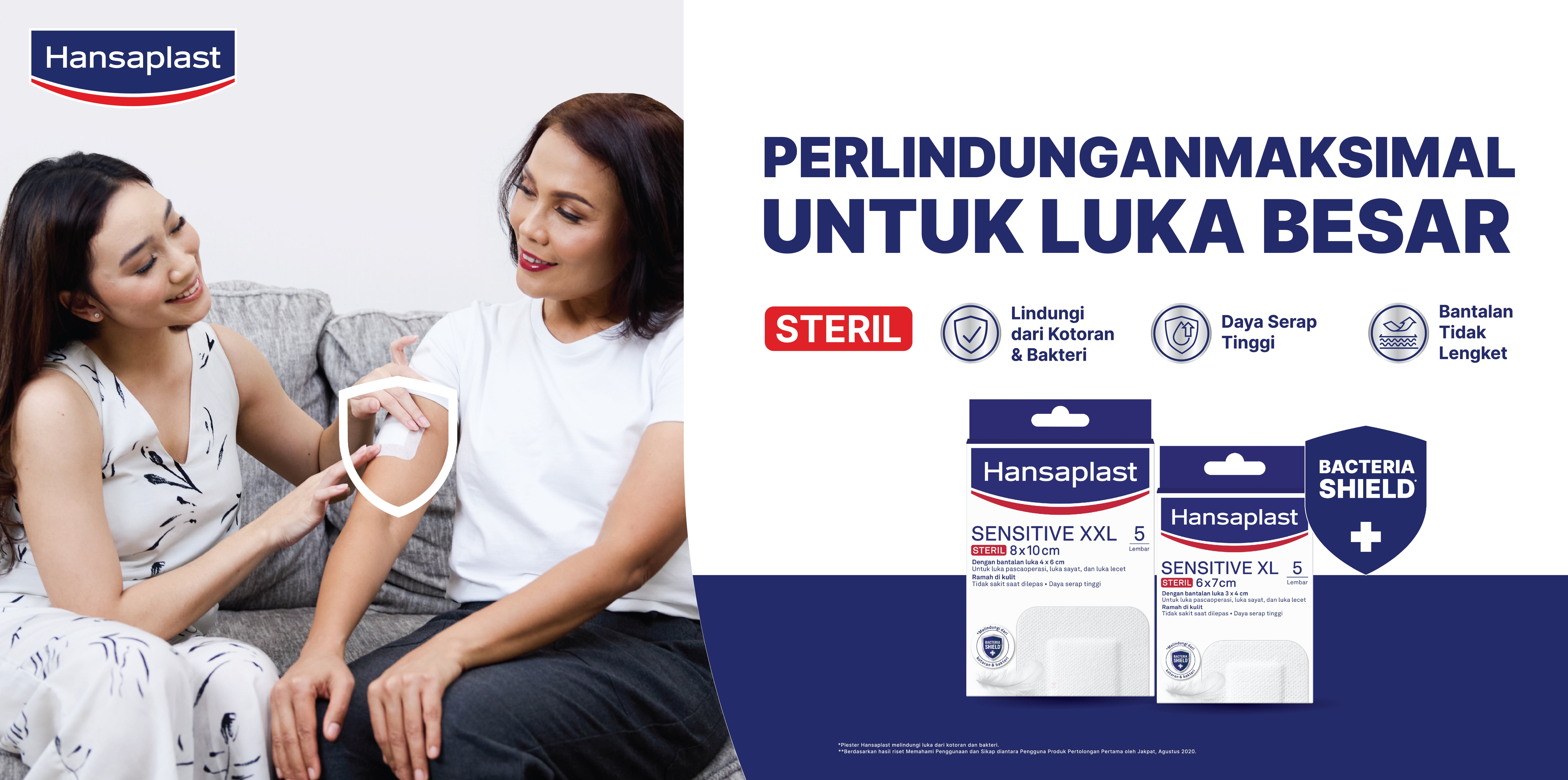 Hansaplast Sensitive perlindungan maksimal untuk luka besar
