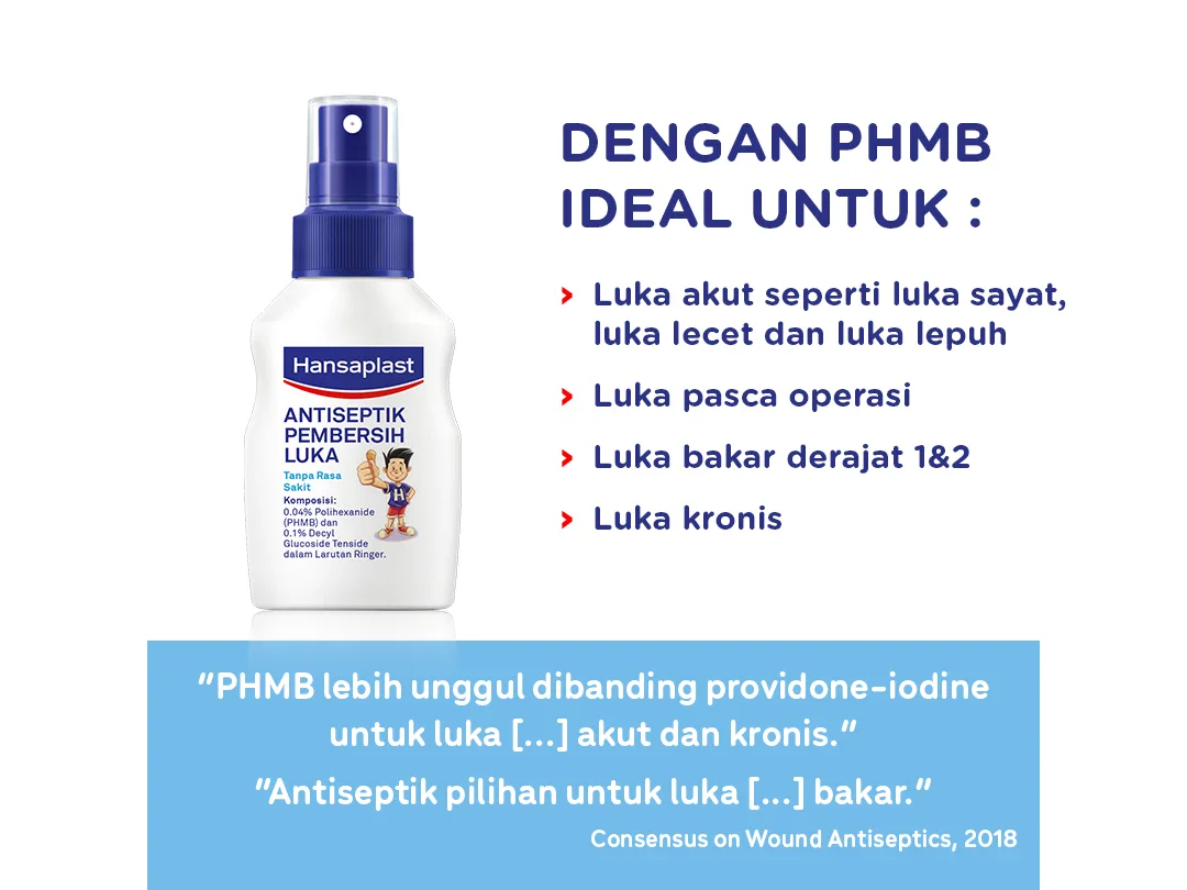 Rawat luka dengan Hansaplast Antiseptik Pembersih luka