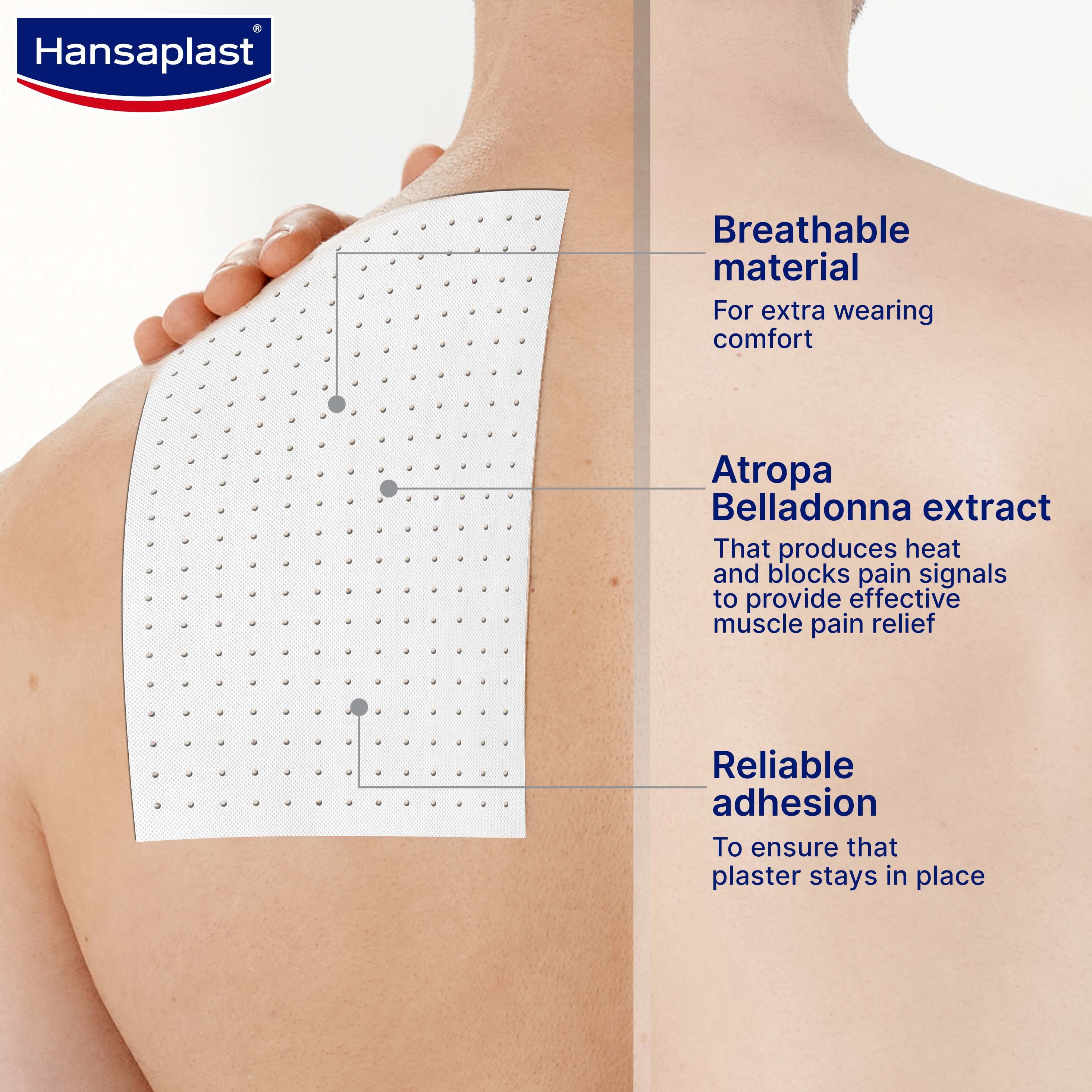 Breathable material for belladonna heat plasters
