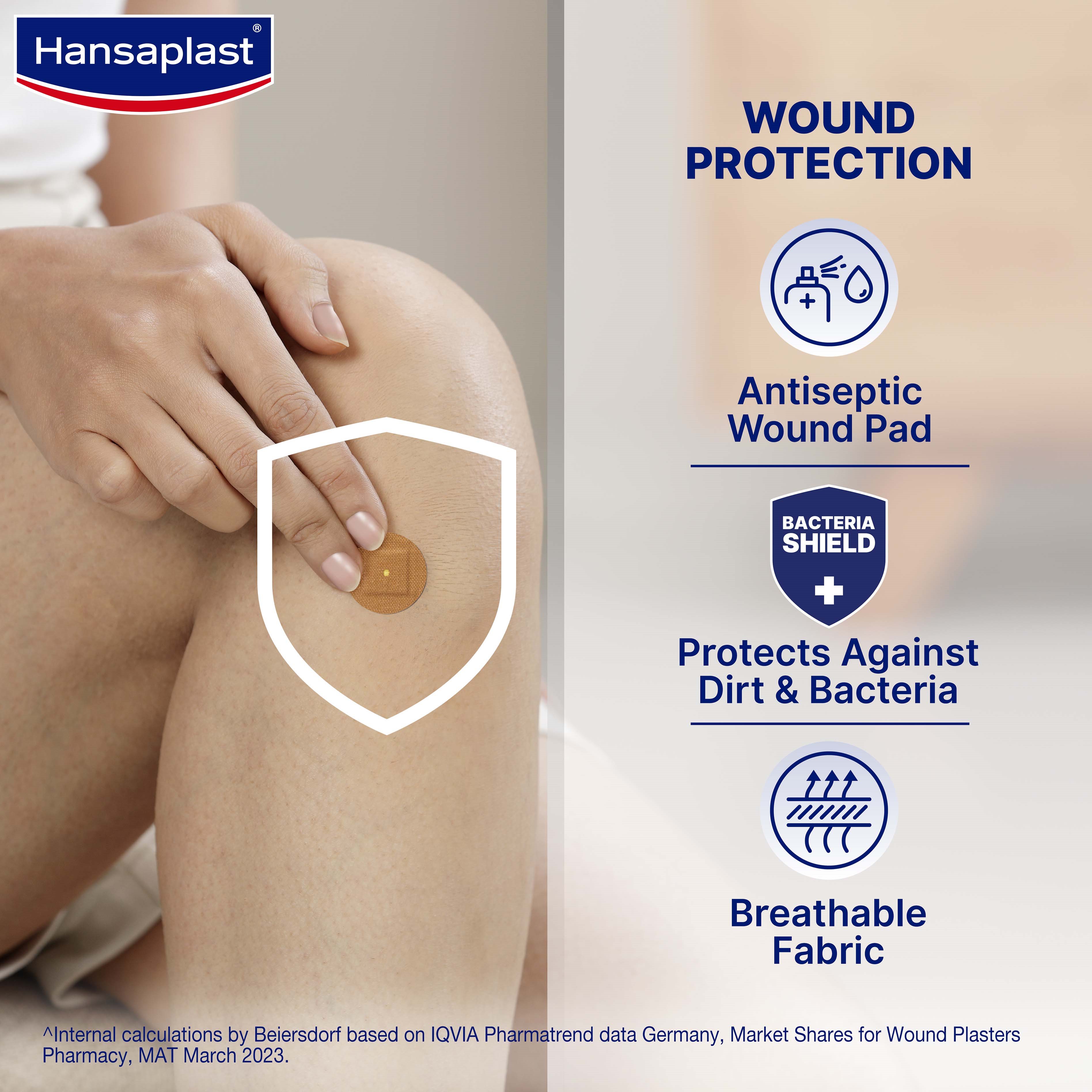 Spot Plaster Small Box | Antiseptic Round Bandage for small cuts and wounds  | Hansaplast