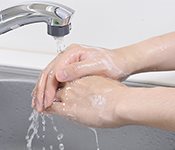 Clean the wound and  pat the skin dry