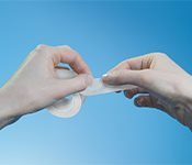 Cover the wound with the tape