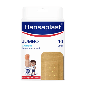 Large wound plaster for bigger cuts and scratches | Jumbo Wound Plaster- Small Pack | Hansaplast 