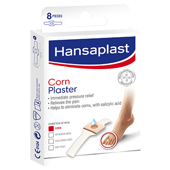 8 x Hansaplast Corn Plaster Strips, Corn Removal Plaster (size: 76 X 28 mm)