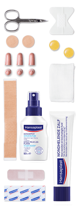 Hansaplast producten voor in een verbanddoos