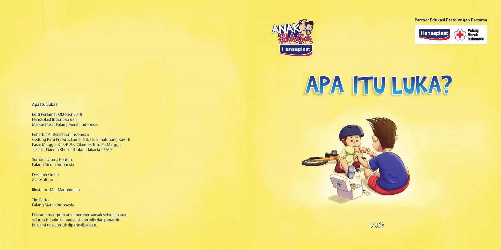 Buku cerita Anak Siaga Hansaplast Apa Itu Luka.