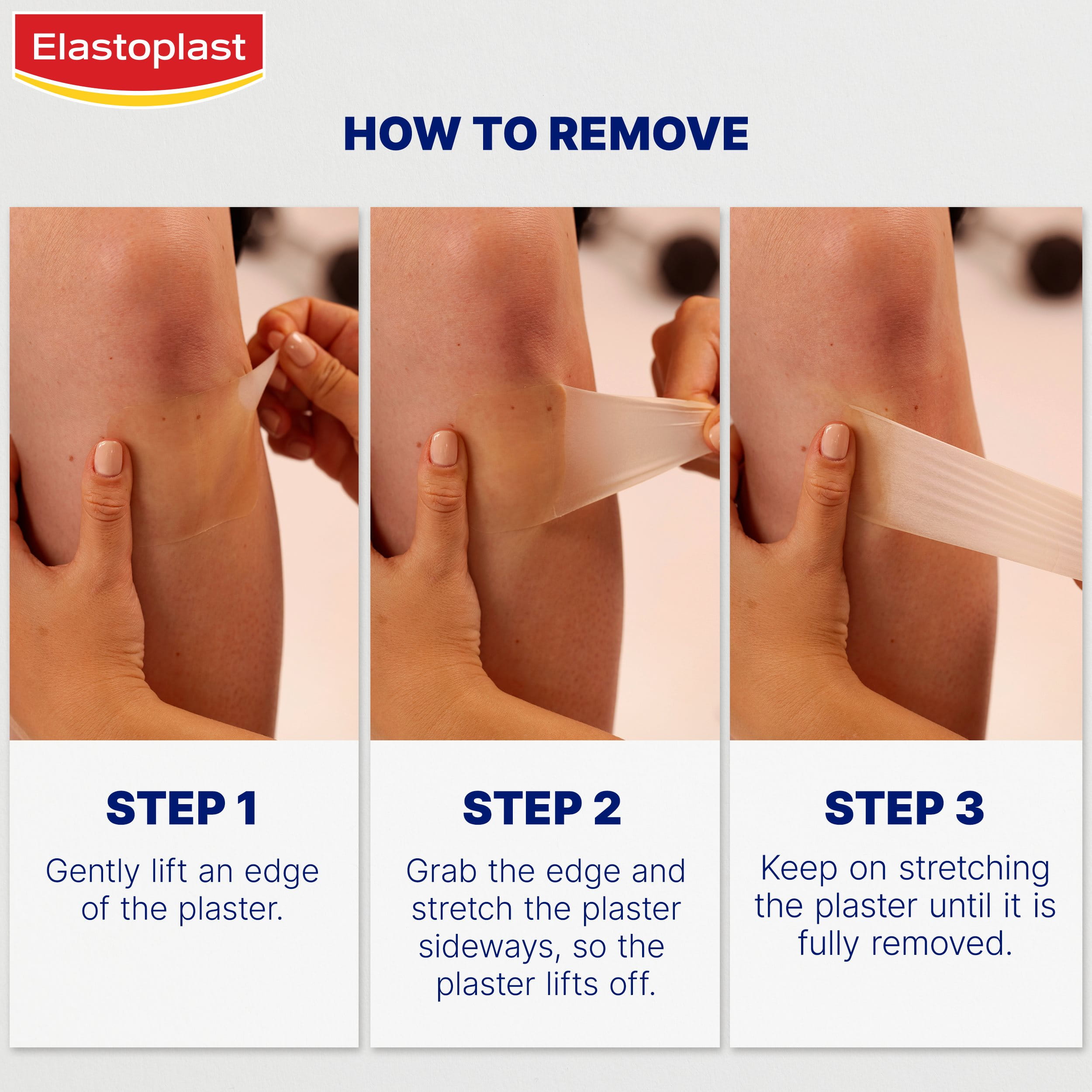 how to remove the second skin plaster