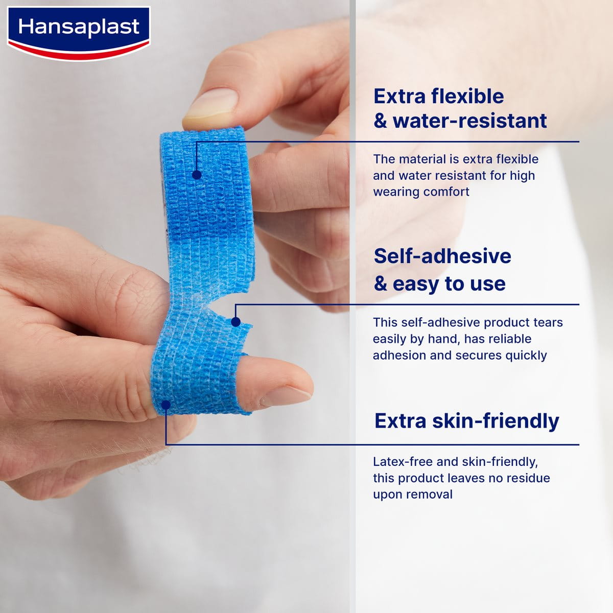 Elastic fabric adhesive bandage to cut as needed 6 cm x 5 m